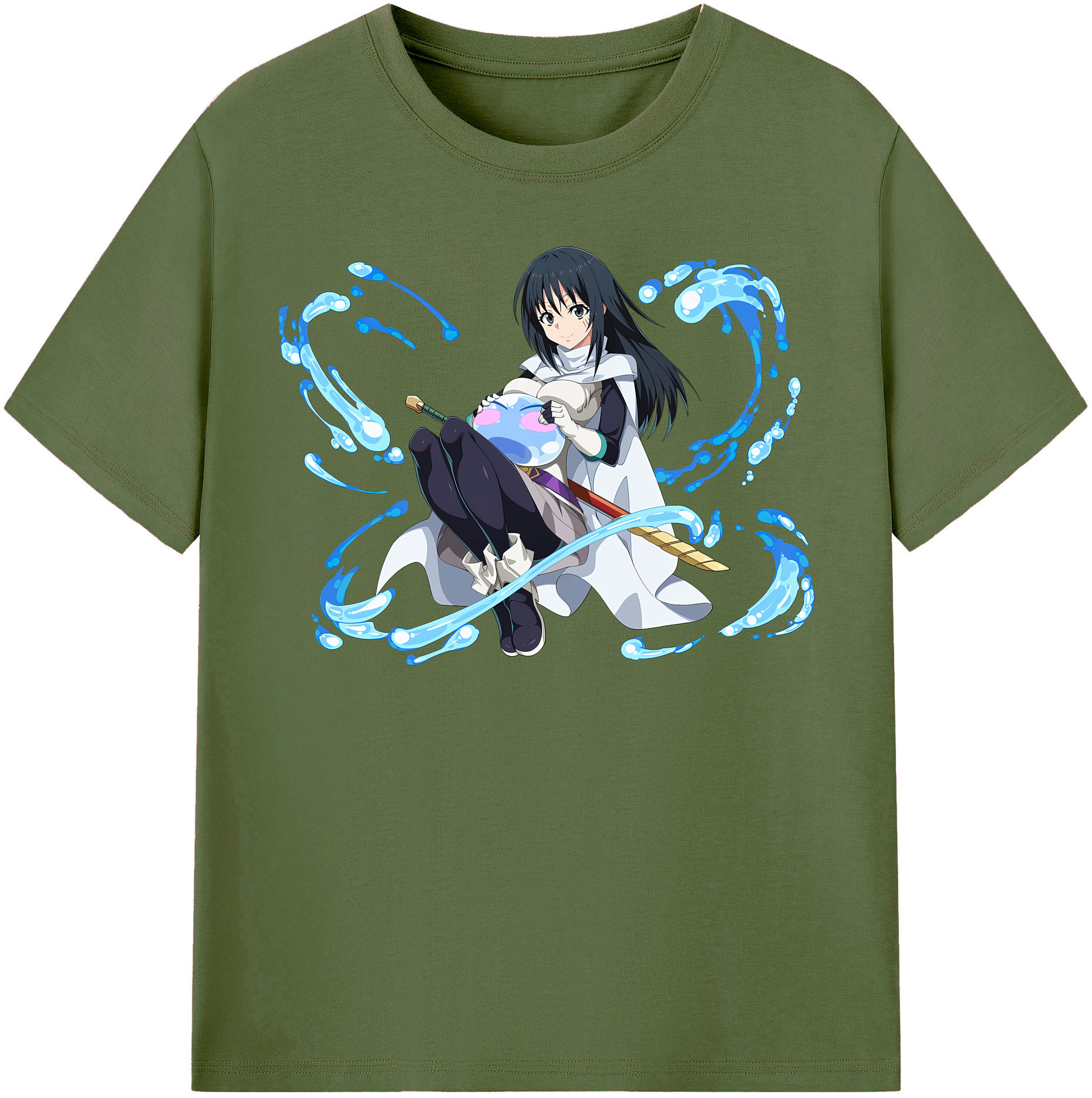 （画像用） 転スラ Regarding Reincarnated to Slime 綿100％半袖Tシャツ（フロントプリント）
